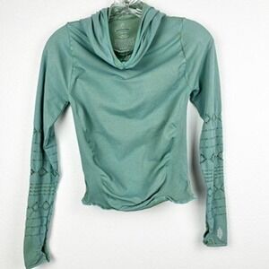 Free People Movement Light Green Hoodie Long Sleeve ActivewearThumb Holes XS/S